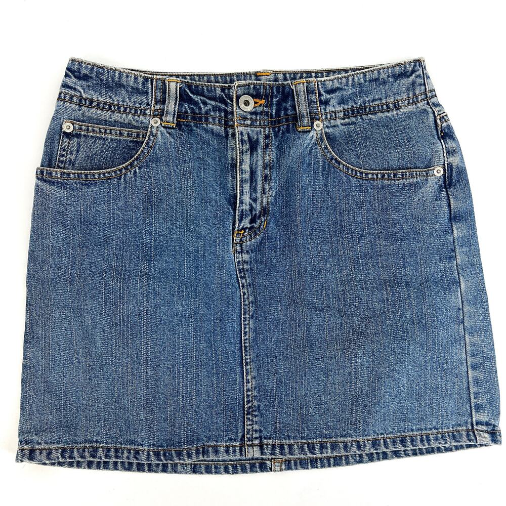GAP Womens 100% Cotton Denim Mini Skirt Size 4 Preowned